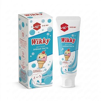 Зубная паста детская Wikky мороженое 50гр																														