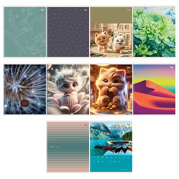 Тетрадь 48л ЛИН "Микс-10 Девочки" Эконом 06098