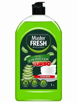 Гель для мытья посуды Master FRESH TURBO Алоэ , 1000мл 1/12