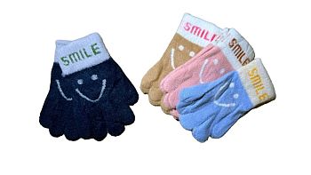 Перчатки дет. Катюша 1522 ассорти смайл 12/816