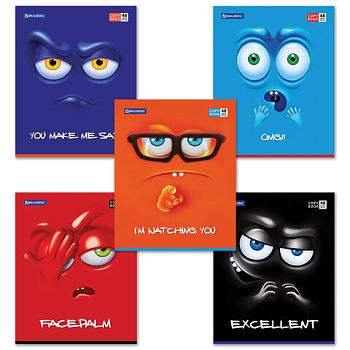 Тетрадь 48 листов клетка "Мордашка" BRAUBERG картонная обложка 10шт