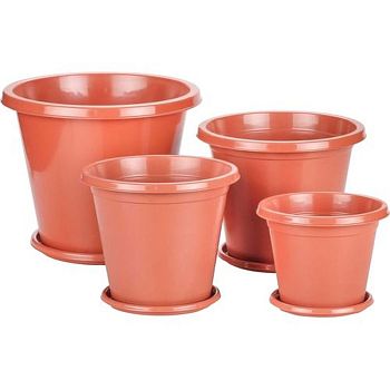 Горшок 3 литра Эконом коричневый М6602 1/30