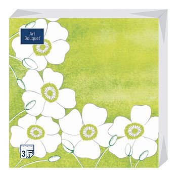 Салфетки бумажные DESNA BOUQUET "Акварельный цветок" 33*33 3-слойные 20листов/12шт