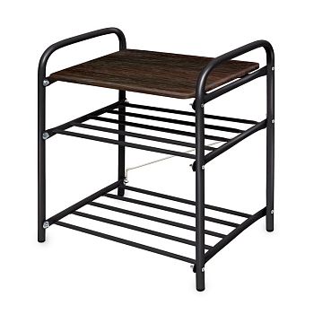 Этажерка-банкетка 2 (Б2/ДШ  дуб шале темный) НИКА