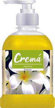Мыло жидкое крем CREMA flowers Жасмин с дозатором 500мл 1/12шт