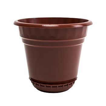 Горшок 3 литра Кашпо с поддоном терракот Бриг