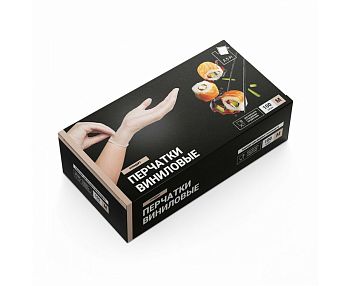 Перчатки винил М 100шт/50пар АДМ