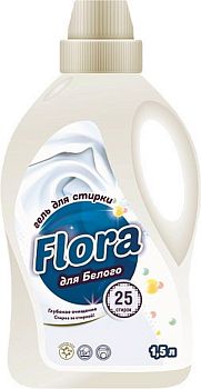 Гель для стирки Flora White 1,5 литра для белого белья /8шт