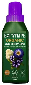 Удобрение Богатырь Organic для цветущих растений 250мл/? шт