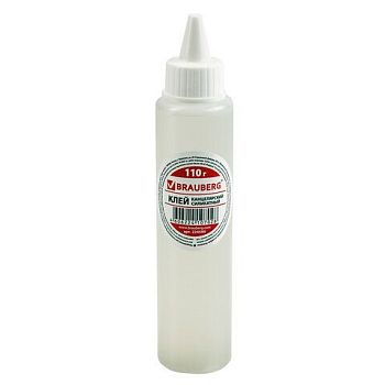 Клей канцелярский силикатный "Classic"BRAUBERG 110г 1/72шт