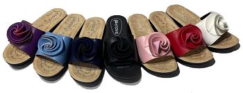 Сланцы подростковые. ENOVA E0101/2 (цветок,кожа) 6 пар Сланцы подростковые. ENOVA E0101/2 (цветок,кожа) 6 пар