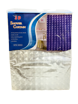 Штора для ванной 3Д Однотонные 1/100 Штора для ванной 3Д Однотонные 1/100