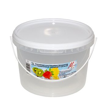 Ведро 3 литра пищевое с ручкой г.Пятигорск