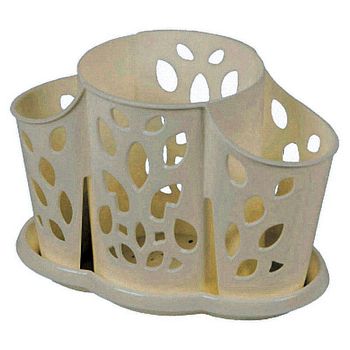 Сушилка для столовых приборов 3-х секц. Plast Team  177х110х130мм микс PT4058