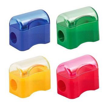 Точилка пластиковая ПИФАГОР Сундучок с контейнером /48шт 226938