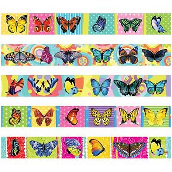 Закладка - магнит для книг 25*200 "Бабочки"