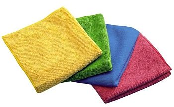 Салфетка микрофибра для стекол и зеркал 30*30 250гр/м комплект 3шт 1/30