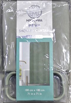 Штора для ванной 180*180см. Однотонные. цвет хаки Арт. 5794 Штора для ванной 180*180см. Однотонные. цвет хаки Арт. 5794