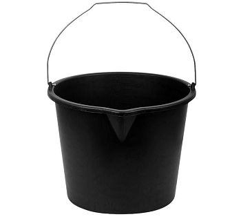 Ведро 20 литров строительное черное "ДЭВЕРИ"