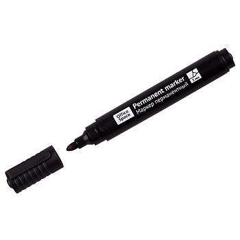 Маркер перманентный 8004А черный 3 мм пулевидный 12 штук