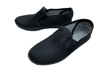 Тапочки М. Мостап сетка с пяткой черный р.40-45 12п [1.08]*