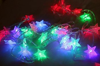Эл.гирлянда ЗВЕЗДА шар. 20LED 6m АССОРТИ