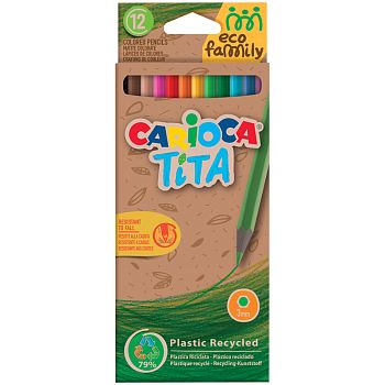 Карандаши 12цв "Tita.EcoFamily" Carioca заточ. картон европодв 311963
