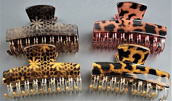 Заколка Краб большая пластик,цветной ААА-130В,ААА-129В 1/12