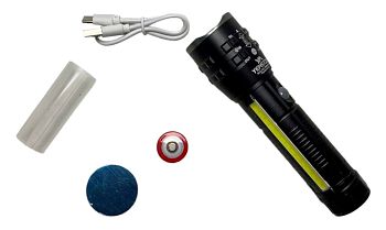 Фонарик Мет. 15см P27 1LED (USB+дн.свет+магнит) 1/60 Фонарик Мет. 15см P27 1LED (USB+дн.свет+магнит) 1/60