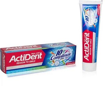 Зубная паста ACTIDENT Иран Complimax Комплексный уход 130гр (6500) 1/48