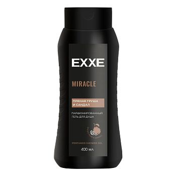 Гель для душа парфюмир. Miracle ЕХХЕ "Пряная груша и сандал", 400мл(7661) 1/12