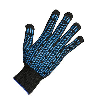 Перчатки ПВХ 10кл ПЛОТНЫЕ Черн 52гр прот. 10/300