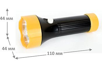 Фонарь ручной ULTRAFLASH 5002-ТН 4св/д 0,7 W 3*R03 черн+желт пласт