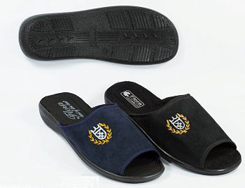 Тапочки М. дом. Фтора 802(ГЕРБ) откр.нос р.40-45 6п * Тапочки М. дом. Фтора 802(ГЕРБ) откр.нос р.40-45 6п *