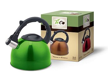 Чайник 3 литра нержавеющая сталь со свистком Teco ТС-103 