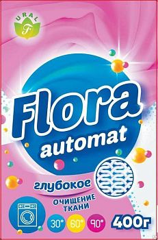 Порошок стиральный Флора автомат (коробка) 400гр/24шт