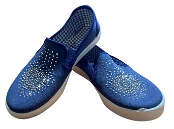 Кеды женские. ФЛОРА 220 канвас синий,стразы р.36-41 6пар * Кеды женские. ФЛОРА 220 канвас синий,стразы р.36-41 6пар *