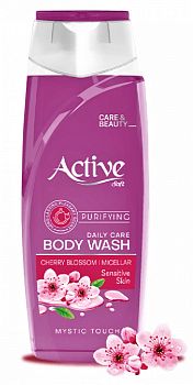 Гель для душа ACTIVE Иран парф. Care & Beauty с мицелярной водой и экстр.вишни 400мл pink (5809)