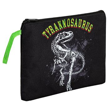 Папка для тетр 1отд  А5 Brauberg Tyrannosaur полиэстер на молнии с ручкой 272203