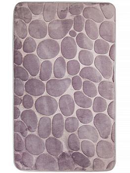 Коврик для ванной 50*80см Камни Grey  серый 1/30 S009