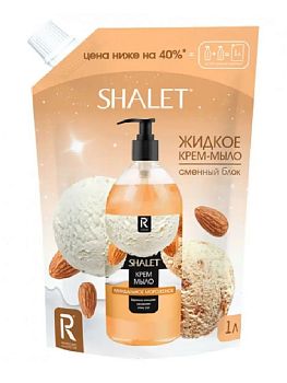 Мыло жидкое крем SHALET Миндальное мороженное дойпак 1л (6795) 1/8