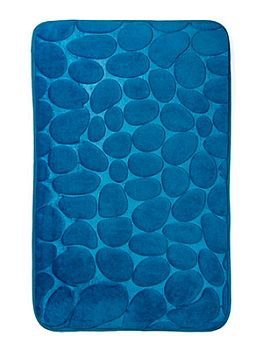 Коврик для ванной 50*80см Камни Light Blue голубой 1/30 S001