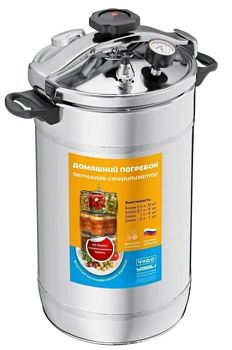 Автоклав-стерилизатор "Домашний погребок" нерж, маном,термометр, клапан сбр.