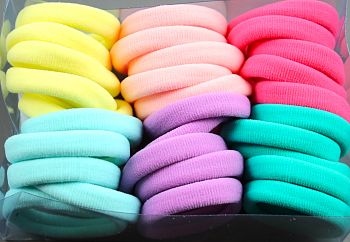 Резинка д/волос набор цветные и тёмные (30шт) AAA-2431В 1/10