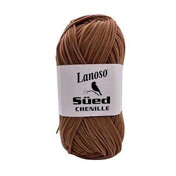 Пряжа SUED CHENILLE 907 коричневый (в уп.5шт)