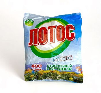 Порошок стиральный Лотос-эконом (пакет) 400гр/30шт