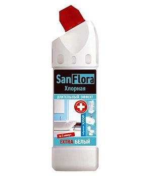 Средство чистящее жидкое Sanflora Хлорная 750мл/15шт