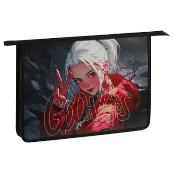 Папка для тетр 1от А4 ArtSpase "Good Mood" пластик на молнии 0002