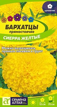 Цветы Бархатцы Сиерра Желтые/Сем Алт/цп 0,2 гр. (2029)