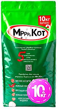 МЕРКУРИЙ (МП) Корм для кошек Мррр Кот "нежный лосось" 10кг 